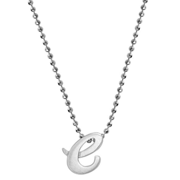 Alex Woo Sterling Silver ‘E’ Initial Pendant Necklace NY Designer Luxury Fashion - Picture 2 of 11